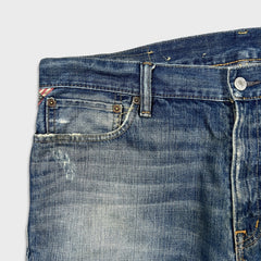 Ralph Lauren Jeans Mens 36x32 Blue Denim & Supply Tapered Straight Distressed Faded Pants