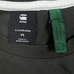 G-Star Raw T Shirt Mens Medium Green Graphic Crew Neck Short Sleeve Tee