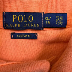 Polo Ralph Lauren Shirt Mens XL Orange Pony Cotton Casual Preppy Short Sleeve