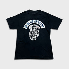 Sons of Anarchy T Shirt Mens Large Black SOA Biker Reaper TV Series Graphic Tee