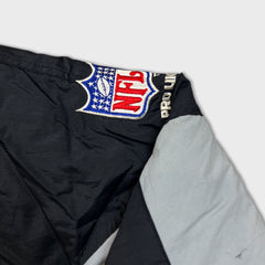 Vintage 90s Starter Pro Line Oakland Raiders Jacket Mens XL Black NFL Football 1/4 Zip Pullover