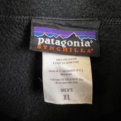 Patagonia Synchilla Vest Mens XL Black Outdoor Full Zip Fleece Jacket