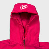 Lululemon Scuba Hoodie Womens Size 12 Pink Full Zip Distressed Hooded Sweater