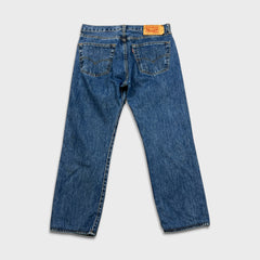 Levi's 501 Jeans Mens 32x27 Blue Original Fit Straight Medium Wash Denim Pants