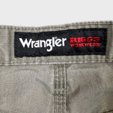 Vintage Y2K Wrangler Riggs Pants Mens 34x28 Gray Ripstop Carpenter Double Knee Cargo