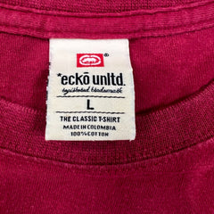 Vintage Y2K Ecko Unltd T Shirt Mens Large Red The Classic Graphic Short Sleeve Tee
