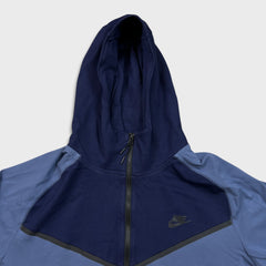 Nike Sportswear Hoodie Mens 2XL Blue Tech Fleece Full Zip Hooded Sweater
