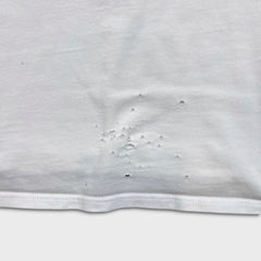Karl Lagerfeld Paris T Shirt Mens XL White Ikonik Avatar Logo Distressed Tee