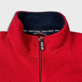 Vintage 90s Polo Golf Ralph Lauren Fleece Mens XL Red Full Zip Jacket