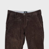 Hugo Boss Rice Slim Fit Pants Mens 32x32 Brown Stretch Corduroy Casual Trouser