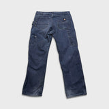 Dickies Pants Mens 36x32 Blue Faded Wash Carpenter Hammerloop Workwear Canvas Pants