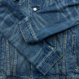 Levi's Type III Denim Jacket Mens XL Blue Medium Wash Western Trucker