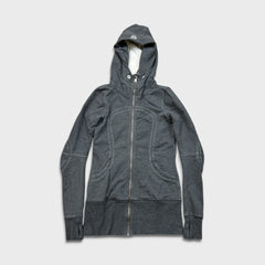 Lululemon Scuba Hoodie Womens Size 6 Gray Full Zip Sports Hooded Sweater