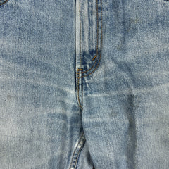 Levi's 505 Jean Mens 28x30 Blue Regular Straight Leg Light Wash Distressed Denim Pants