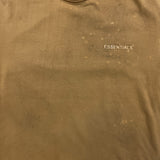 Fear of God Essentials T Shirt Mens Medium Brown Bleach Stained Faded Washed Tee