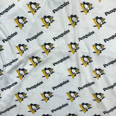 Vintage 90s Pittsburgh Penguins Polo Shirt Mens 2XL White AOP Hockey