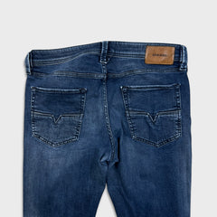 Diesel Jeans Mens 32x34 Blue Larkee Beex Regular Tapered Light Wash Denim Pants