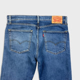 Levi's 505 Jeans Men 36x34 Blue Regular Fit Straight Leg Medium Wash Faded Denim Pants