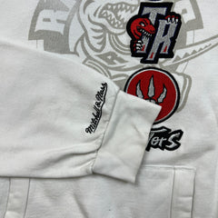 Mitchell & Ness Toronto Raptors Hoodie Mens XL White Basketball NBA Hooded Sweater