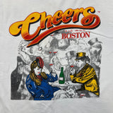 Vintage 1993 Cheers Boston T Shirt Mens XL White Lee Heavyweight USA TV Show Tee