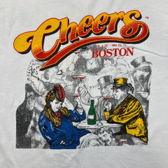 Vintage 1993 Cheers Boston T Shirt Mens XL White Lee Heavyweight USA TV Show Tee