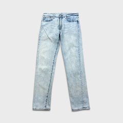 Levi's 502 Jeans Mens 33x34 Blue Regular Taper Fit Stretch Light Wash Denim Pants