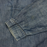 Levi's Engineered Jeans Denim Shirt Mens Small Blue Medium Wash Snap Long Sleeve