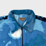 Mountain Ridge Wolf Fleece Mens Large Blue Winter Full Zip AOP Animal Jacket