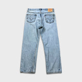Vintage Y2K Levi's 505 Jeans Mens 36x30 Blue Regular Fit Straight Leg Light Wash Denim Pants