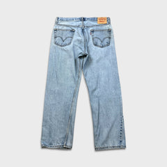 Vintage Y2K Levi's 505 Jeans Mens 36x30 Blue Regular Fit Straight Leg Light Wash Denim Pants