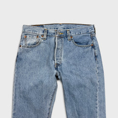 Levi's 501 Jeans Mens 30x30 Blue Original Fit Straight Leg Light Wash Denim Pants