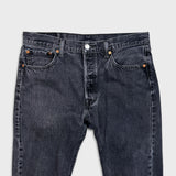Levi's 501 Jeans Mens 34x30 Black Original Straight Leg Dark Wash Denim Pants