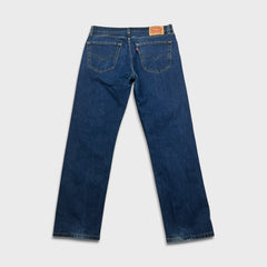 Levi's 505 Jeans Mens 36x32 Blue Regular Fit Straight Leg Medium Wash Denim Pants