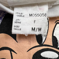 Vintage 90s Mickey Mouse T Shirt Mens Medium White Double Sided Disney Graphic Tee