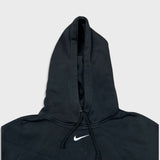Nike Sportswear Hoodie Womens Medium Black Center Swoosh Pullover Hooded Sweater