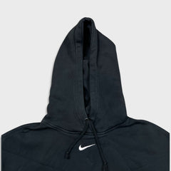 Nike Sportswear Hoodie Womens Medium Black Center Swoosh Pullover Hooded Sweater
