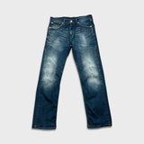 Levi's 505 Jeans Mens 30x28 Blue Regular Fit Straight Leg Dark Wash Denim Pants