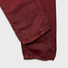 Diesel Jeans Mens 31x34 Red Thavar Regular Slim Skinny Paint Faded Denim Pants