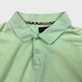 Burberry Golf Polo Shirt Mens Large Green Nova Check Tartan Cotton Preppy