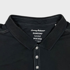Tommy Bahama Polo Shirt Mens 3XL Black Island Zone Supima Short Sleeve