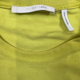 Helmut Lang T Shirt Mens XL Yellow Sample Press Only Box Logo Graphic Tee