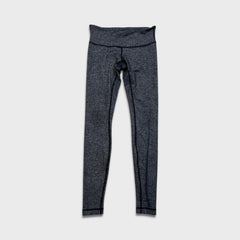 Lululemon Wunder Under Womens Size 4 Gray Low Rise Yoga Leggings Pilates
