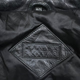 Vintage 90s Moores Black Leather Jacket Mens 2XL Black Quilted Lined Bomber Coat