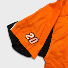 Vintage Y2K Tony Stewart Home Depot Shirt Mens XL Orange NASCAR Winner's Circle Button Up