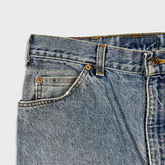 Vintage 90s Levi's 547 Jeans Mens 38x30 Blue Light Wash White Tab Straight Leg Relaxed Fit Denim