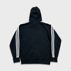 Adidas Hoodie Mens Small Black Stripe Spell Out Pullover Hooded Sweatshirt