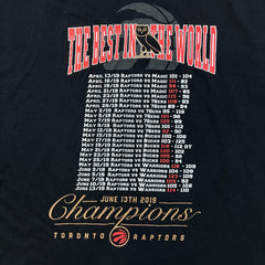 October's Very Own x Raptors The Best In the World Championship T Shirt Mens XL Black NBA Tee