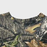 Vintage Y2K Mossy Oak Field Staff T Shirt Mens Green 2XL Woodland Camo Pocket Tee