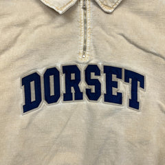 Vintage 90s Dorset Sweatshirt Mens Large Beige 1/4 Zip Faded Washed Pullover