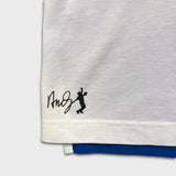Lacoste x Andy Roddick Polo Shirt Mens XL Blue Color Block Tennis Short Sleeve